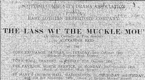 Corn exchange drama: The Lass wi' the Muckle Mou'