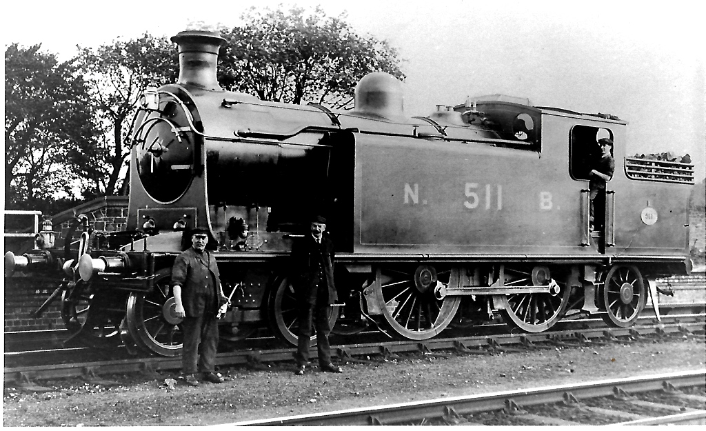 Early 20th century steam engine at Dunbar station