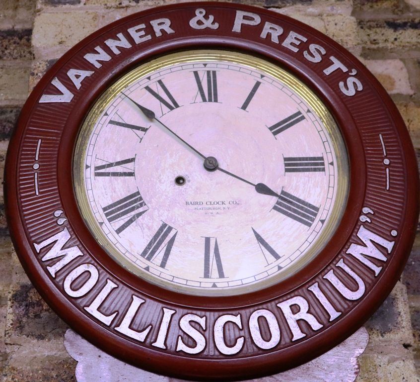 Close up of W Main clock