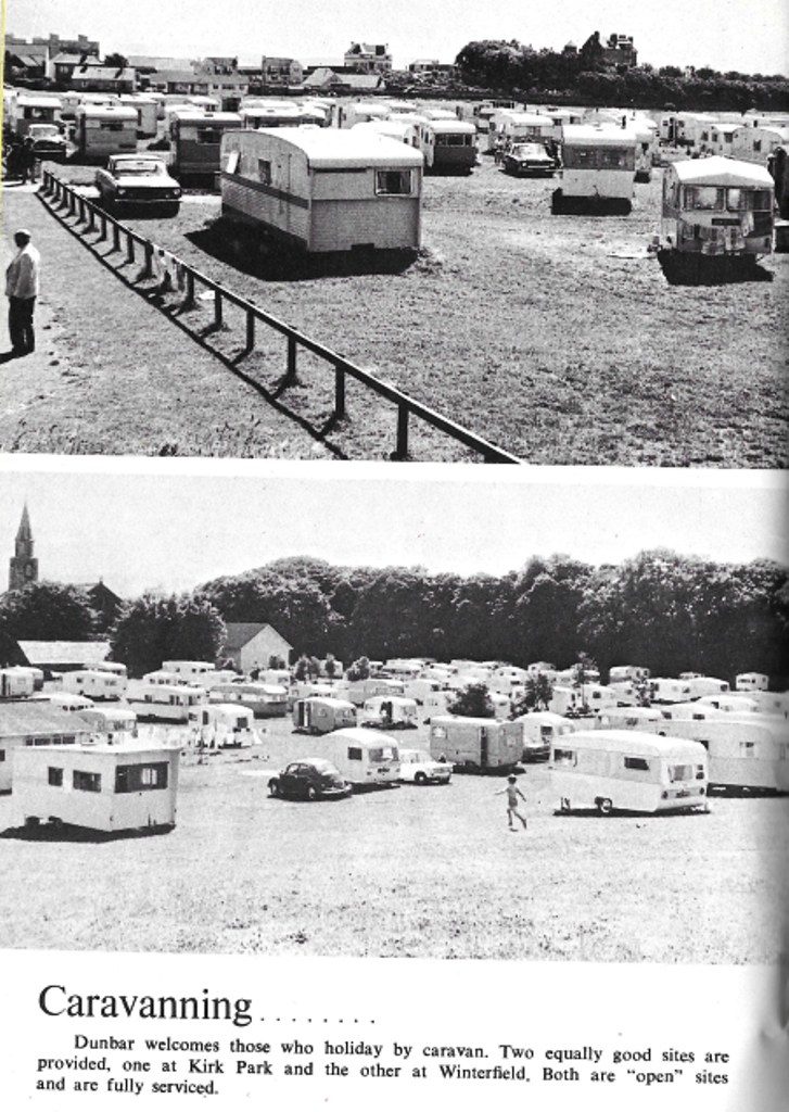 Two of the caravan sites in Dunbar in the 1960s
