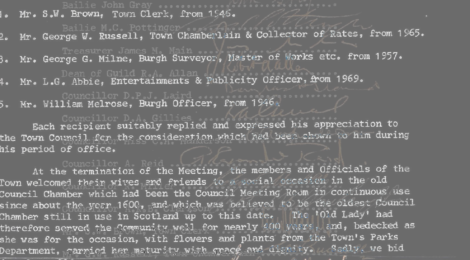 Late publication of the Minutes of the Last Meeting of the Provost, Magistrates & Councillors 15th May 1975