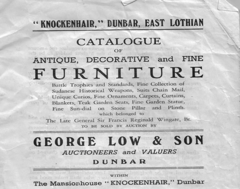 Knockenhair Auction - Catalogue Front Page