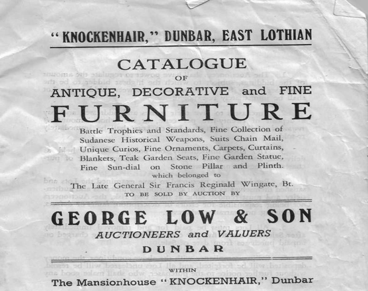 Knockenhair Auction - Catalogue Front Page