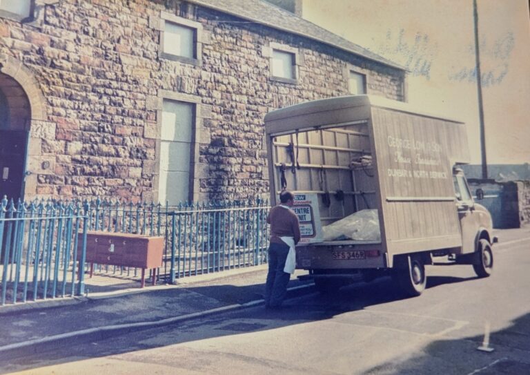 G Low lorry outside the assembly rooms